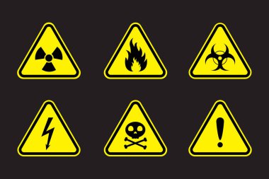 Uyarı işaretleri. Vektör illüstrasyonu