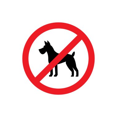 Köpek işareti yok. Vektör illüstrasyonu