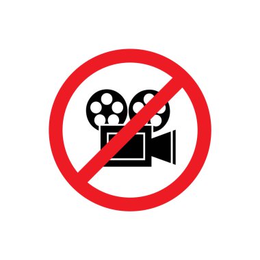 Video işareti yok. Vektör illüstrasyonu