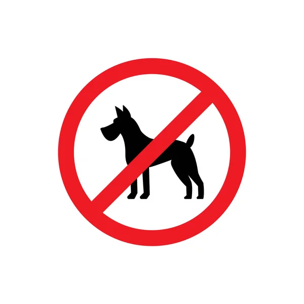 Kein Hundeschild Vektorillustration — Stockvektor