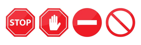 Basic Stop Symbols Vector Illustration — Stock Vector