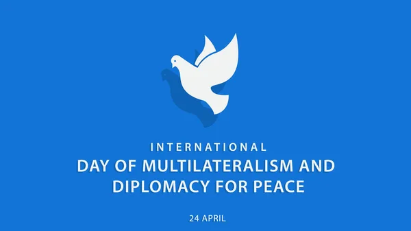 Internationella Dagen För Multilateralism Och Diplomati För Fred Vektor Illustration — Stock vektor