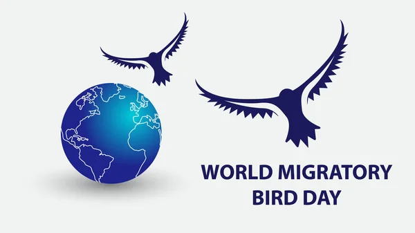 世界移住鳥の日 ベクターイラスト — ストックベクタ
