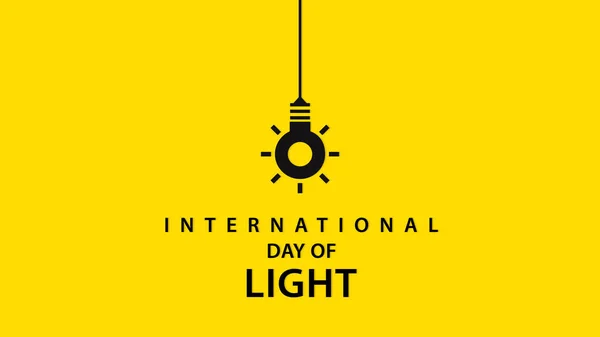 Internationale Dag Van Het Licht Vectorillustratie — Stockvector