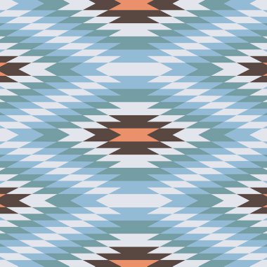 Geometrik desen mavi, turuncu ve kahverengi-vektör arka plan