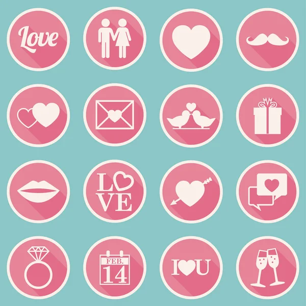 粉红色的情人节图标。矢量图 eps10 — 图库矢量图片