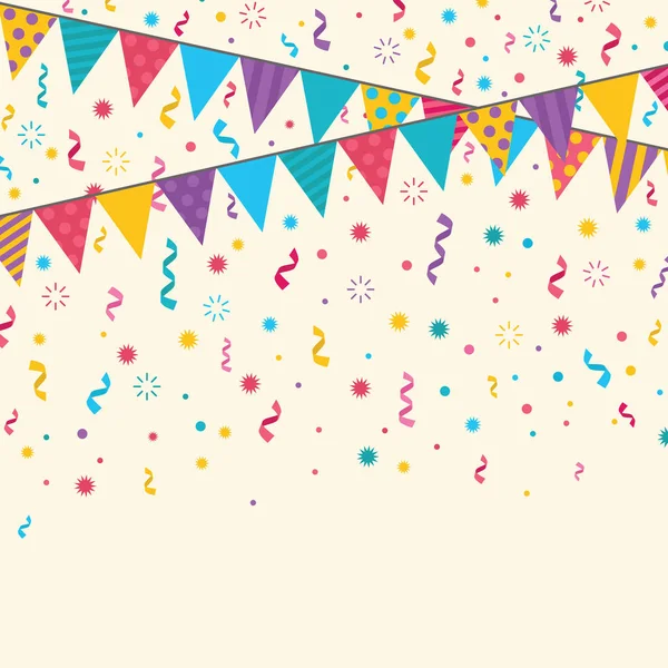 Vektor-Geburtstagskarte, Party-Einladung — Stockvektor