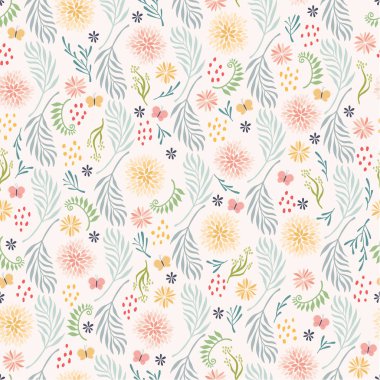 Kusursuz Çiçek Örnekleri - Vektör Arkaplan Bölüm 10