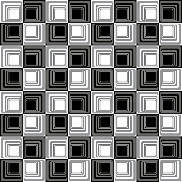 Modèle abstrait moderne Illusion sans couture B & W — Image vectorielle