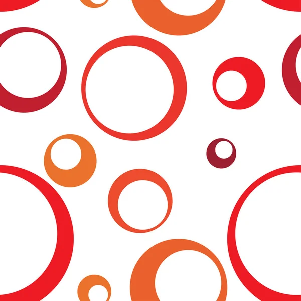 Roter Kreis Ring nahtlose Muster Hintergrund — Stockvektor