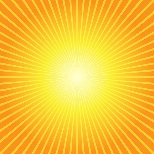 Sunburst fondo naranja amarillo — Vector de stock