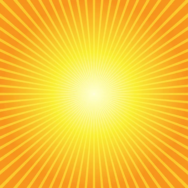 Sunburst สีเหลืองสีส้มพื้นหลัง — ภาพเวกเตอร์สต็อก