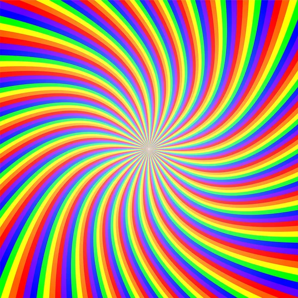 Rainbow Twist Ilusión Fondo abstracto — Vector de stock
