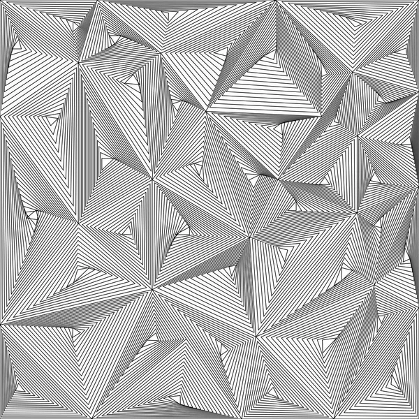 Stapel driehoek illusie patroon achtergrond — Stockvector