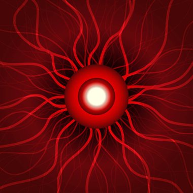 Göz topu soyut teknolojik altyapı