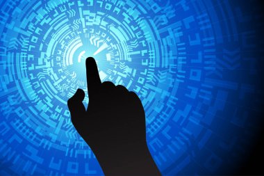 Mavi Touch geleceğin teknolojisi Internet güvenlik arka plan