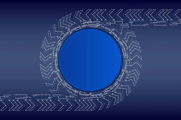 Vit krita teknik på blå bakgrund — Stock vektor