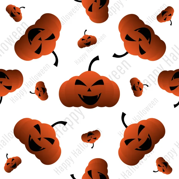 Happy Halloween Pumpkin Seamless Pattern — Stock Vector