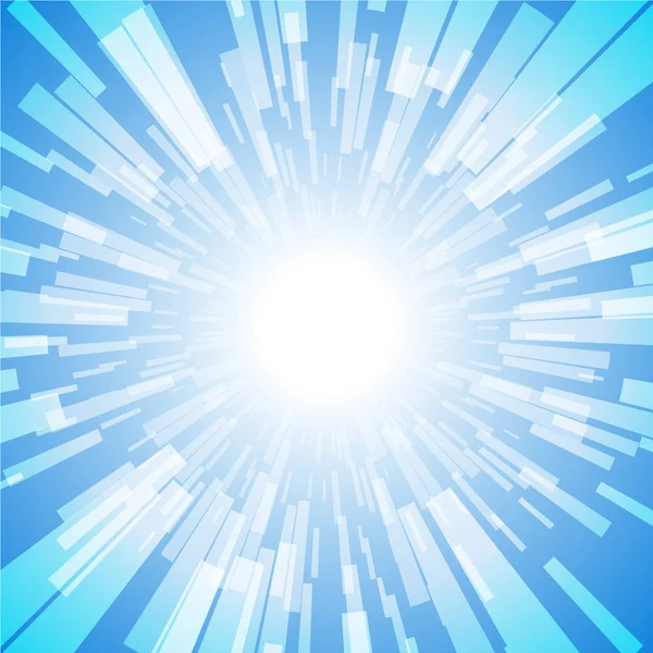 Modrý záblesk Ray světlo proužek — Stockový vektor