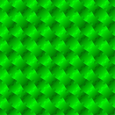 3D Jigsaw Tile Kusursuz Desen Yeşil _ 002