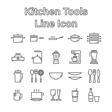 Mutfak Araçları Satırı Düzenlenebilir Vuruşları