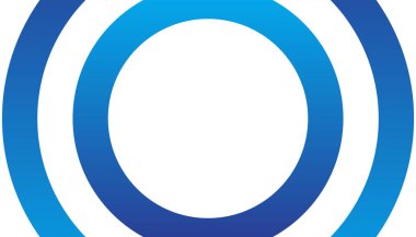 Boşluğu kopyalayan Beyaz Mavi Çember Özet Arkaplanı