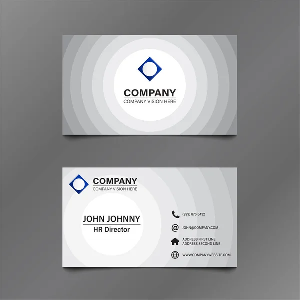 Black White Circle Business Card — Stock Vector