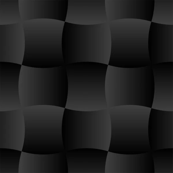 Curve Tile Seamless Pattern Black_001 — Stock Vector