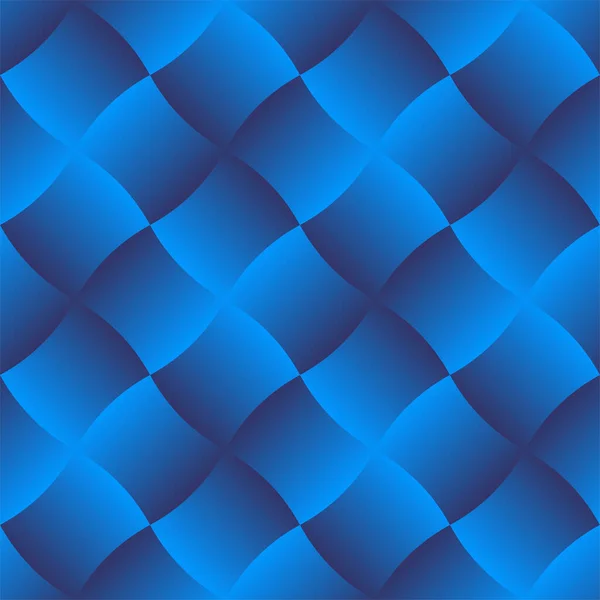 3D曲線タイルのシームレスなパターン Blue_003 — ストックベクタ