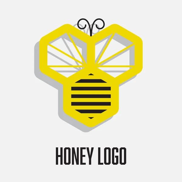 Honeycomb Bee Icon Logo Konzeptdesign — Stockvektor