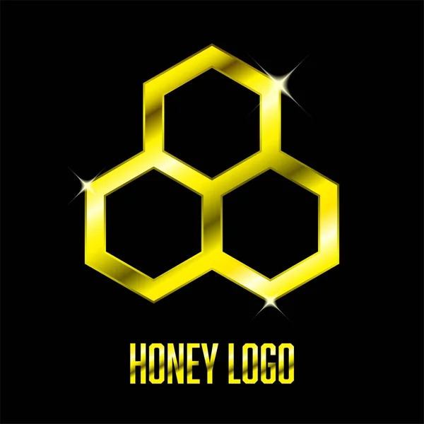 Honeycomb Bee Icon Logo Konceptdesign — Stock vektor