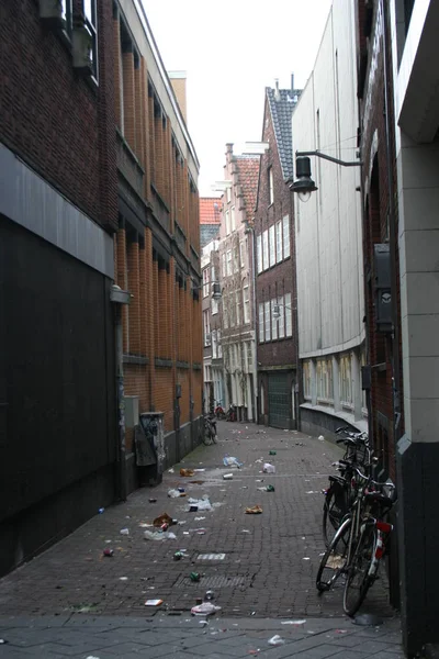 在阿姆斯特丹的除夕夜过后的早上2008年 — 图库照片