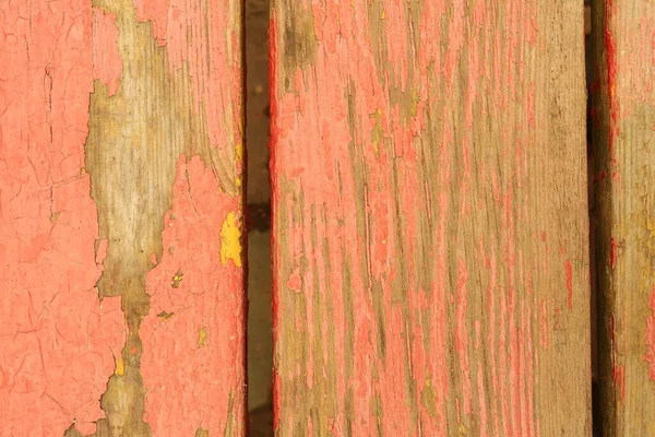 Yellow Pink Painted Shabby Boards — Stock Photo, Image