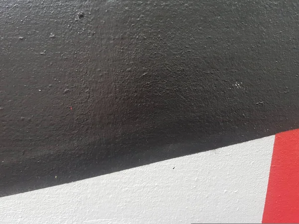 Superficie Hormigón Pintada Con Pintura Blanca Negra Roja Fondo Textura — Foto de Stock