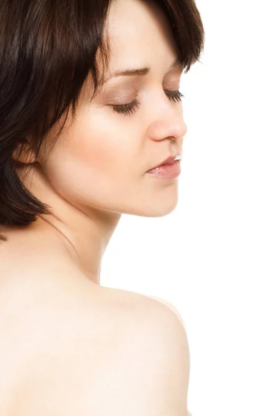 Retrato de mujer hermosa con la piel limpia —  Fotos de Stock