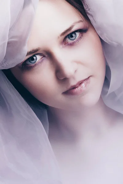 Kunst portret van mooie vrouw — Stockfoto