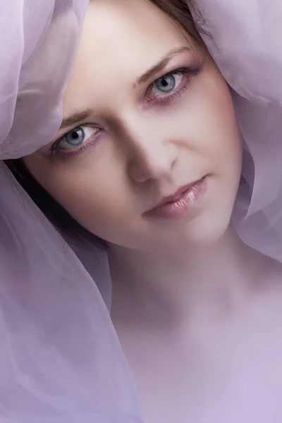Kunst portret van mooie vrouw — Stockfoto