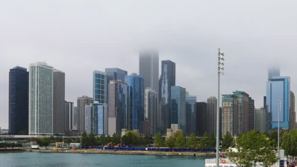 4K UltraHD Timelapse de Chicago a partir do cais da Marinha — Vídeo de Stock