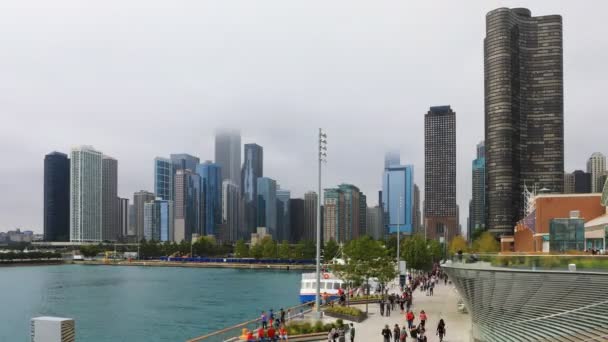 4 k Ultrahd Timelapse Donanma iskelesinden bir Chicago — Stok video