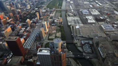 Chicago Nehri çevrenin havadan görünümü