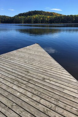 Algonquin rıhtım ve göl Güz