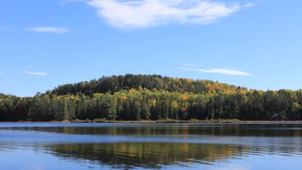 4K UltraHD Timelapse of Algonquin lake and forest — Stock Video