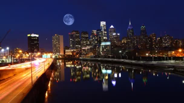 4 k Ultrahd vollemaan over Philadelphia (Pennsylvania) — Stockvideo