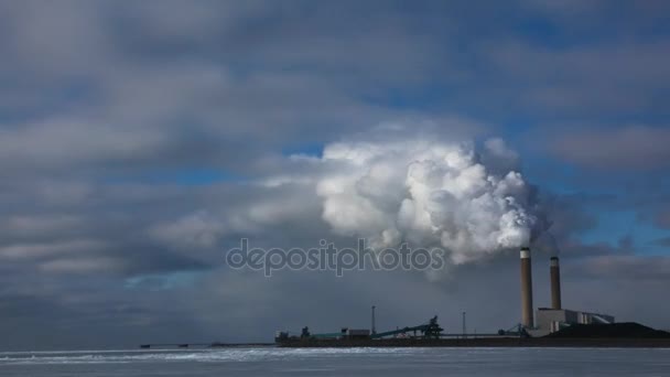 Timelapse of a coal fired power plant — Stock Video