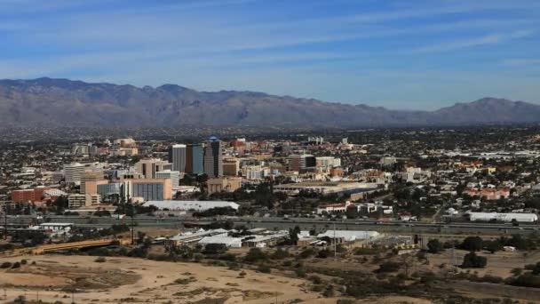 4K UltraHD Timelapse aéreo de Tucson, Arizona wth traffic — Vídeos de Stock