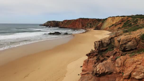 4K UltraHD Timelapse de praia linda com ondas de surf — Vídeo de Stock