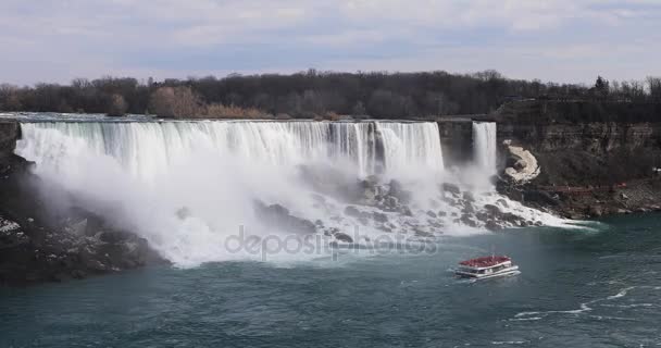 4k Ultrahd The American Falls w piękny dzień — Wideo stockowe