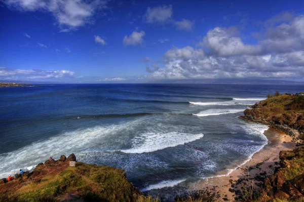 Honolua Bay, egy nagyszerű helyszínen, Hawaii szörf — Stock Fotó