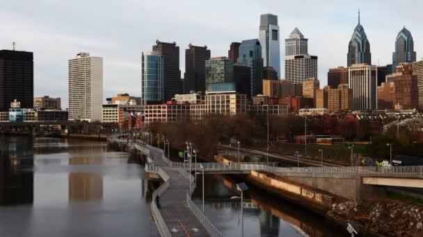 4K UltraHd Timelapse del centro de Filadelfia — Vídeo de stock