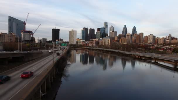 4k ultrahd Zeitraffer der Skyline von Philadelphia — Stockvideo
